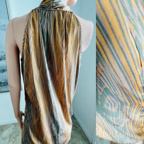 DEREK LAM For Design Nation WOODGRAIN Print Satin BUBBLE Mini DRESS Medium - Picture 15 of 16